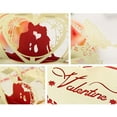 thumbnail image 2 of Toddmomy Valentines Day Greetings Foldable Paper Flower Bouquet Card Printing 1Set 5.9X3.9X0.08In, 2 of 8