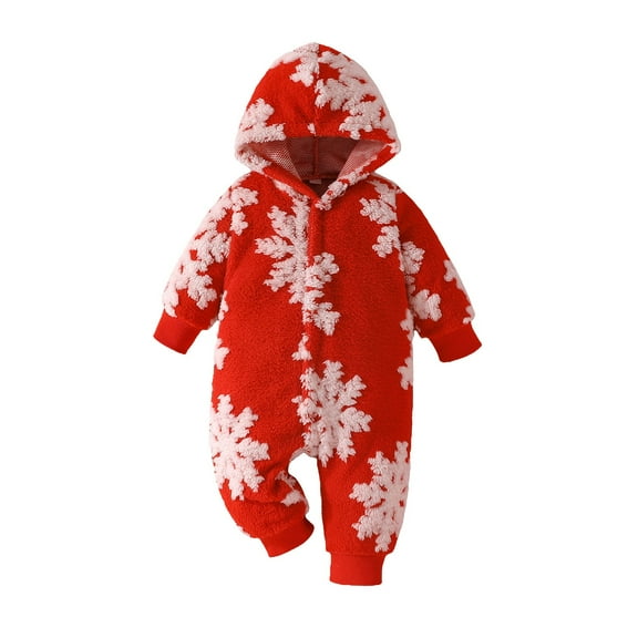 Mercatoo Christmas Rompe1s Clothes for Baby Winter Warm Long Sleeve Cozy Onesi1 Newborn Infant Xmas Outdoor Indoor Daily Outfits