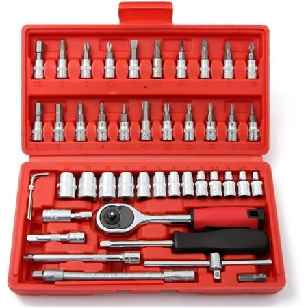 

46 piece set wrench combination socket head automobile maintenance tool socket wrench combination hardware tool