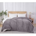 thumbnail image 2 of CHAPS JACQUARD HORIZONTAL STRIPE PLUSH BLANKET, 90 X 90, 2 of 5