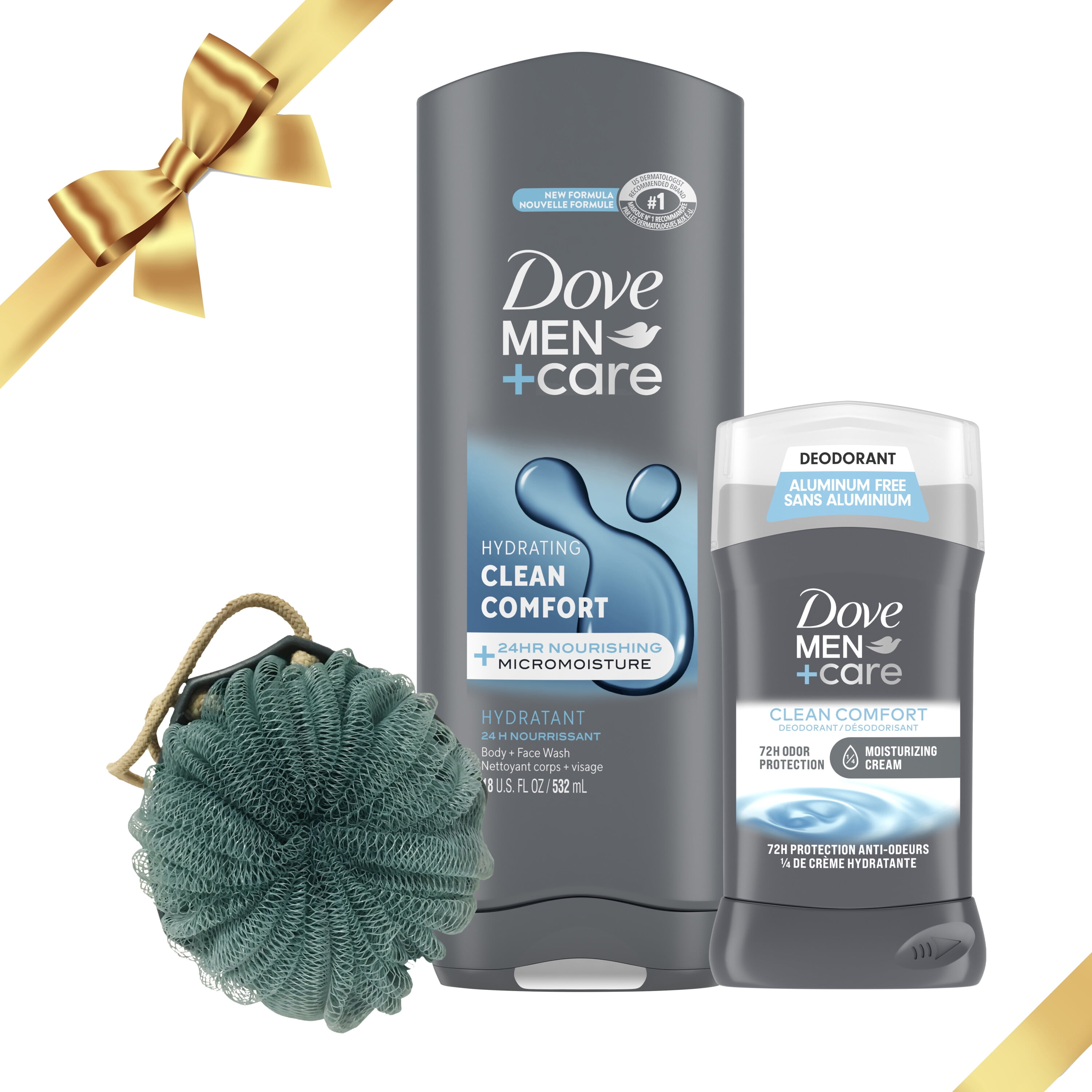Dove Men+Care Clean Comfort Holiday Gift Set Body + Fash