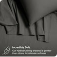 thumbnail image 3 of Bare Home Organic Flannel Sheet Set - 100% Organic Cotton - Deep Pocket - 5-Pieces - Split King, Gray, 3 of 8