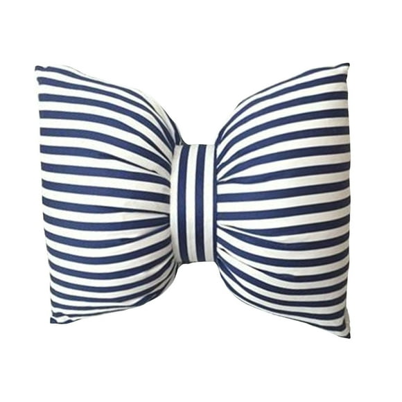 Binwennn Handmade Striped Bow Pillow Bow Pillow Washable Car Neck Pillow Sofa Waist Pillow Cushion Body Pillows with Cover Silk Pillowcase Full Size Toddler Pillows Satin Pillowcase Twin Size Zippe