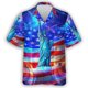 thumbnail image 3 of Camisa hawaiana con estampado 3D de águila y ganado para hombre, diseño gratuito de soldado con bandera de EE. UU., camisas hawaianas con solapa informal, blusa de manga corta, 3 of 5