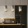 thumbnail image 2 of LMQNINE Modern Black Pendant Lighting Mini Crystal Chandeliers with Adjustable High for Kitchen Island Dinning Room Bedroom (3 Pack), 2 of 8