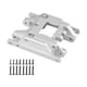 thumbnail image 2 of Pieza de repuesto de placa protectora de aluminio para coches de orugas RC, conjunto de montaje de caja de cambios Plata, 2 of 9