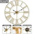 thumbnail image 4 of Sorbus Large Decorative Round Analog Wall Clock Battery Operated with Roman Numeral - 12 inch, 4 of 7