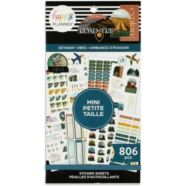 The Happy Planner Getaway Vibes Sticker Sheet 806 pcs