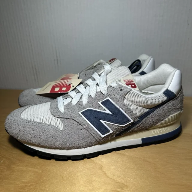 Men 9 - New Balance 996 Grey Blue Suede Shoes U996TE “Made In USA” New With Box