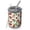 White Strawberry Plants-1, variant on 12oz Coffee Tumblers Pink Strawberry Plants Fruit Stainless Steel Vacuum Insulated Travel Tumbler Coffee Cups Mug with Lid and Straw with Cleaning Brush for Cold & Hot Drinks