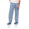 thumbnail image 1 of Jeans de mezclilla MCHK 8029. Corte carpintero, Tiro alto. Para caballero, Azul claro. MCHK  Carpintero, 1 of 5