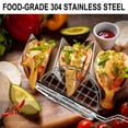 thumbnail image 5 of Kitchen Tongs Stainless Steel Pancake Clip,V-Shaped Taco Holder Clip with Heat-Resistant Rubber Handle for Homemade Crispy Tacos,Nachos,Tostadas | Kitchen Tool for Frying Corn/Flour Tortillas, 5 of 7