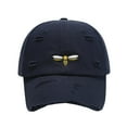 thumbnail image 3 of Jinhomg Cute Baseball Caps for Women 2025 Funny Bee Embroidered Holiday Hats Lightweight Adjustable Cotton Distressed Hat Insect Honey Seasonal Sale Navy Free Size, 3 of 6