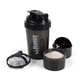 thumbnail image 1 of XTKS Botella Coctelera - Vaso Coctelera de Proteínas con Compartimentos de Almacenamiento - Botellas de Batido de Entrenamiento a Prueba de Fugas con Mezclador para una Mezcla Suave - 500ML/16oz (NEGR, 1 of 5