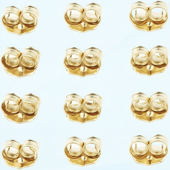 DESIGNICE 14K Gold Earring Backs Yellow Ear Locking for Stud Ear Rings (6 Pairs)