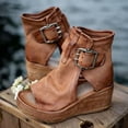 thumbnail image 6 of Yuanlong Womens Sandals Elegant Platform Sandals Hollow With Thick Sole Open Toe Ankle Buckle Strap Dressy Sandals, 6 of 6
