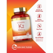 Vitamin K2 100 mcg | K2 MK-4 | 240 Capsules | For Men and Women | by Carlyle