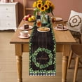 thumbnail image 2 of Spring Eucalyptus Leaves Table Runner 108 Inches, Farmhouse Botanical Brown Wood Bed Runner Dresser Scarves Tabletop for Indoor Outdoor Parties/Ceremony/Banquet, 13"x 108", 2 of 8