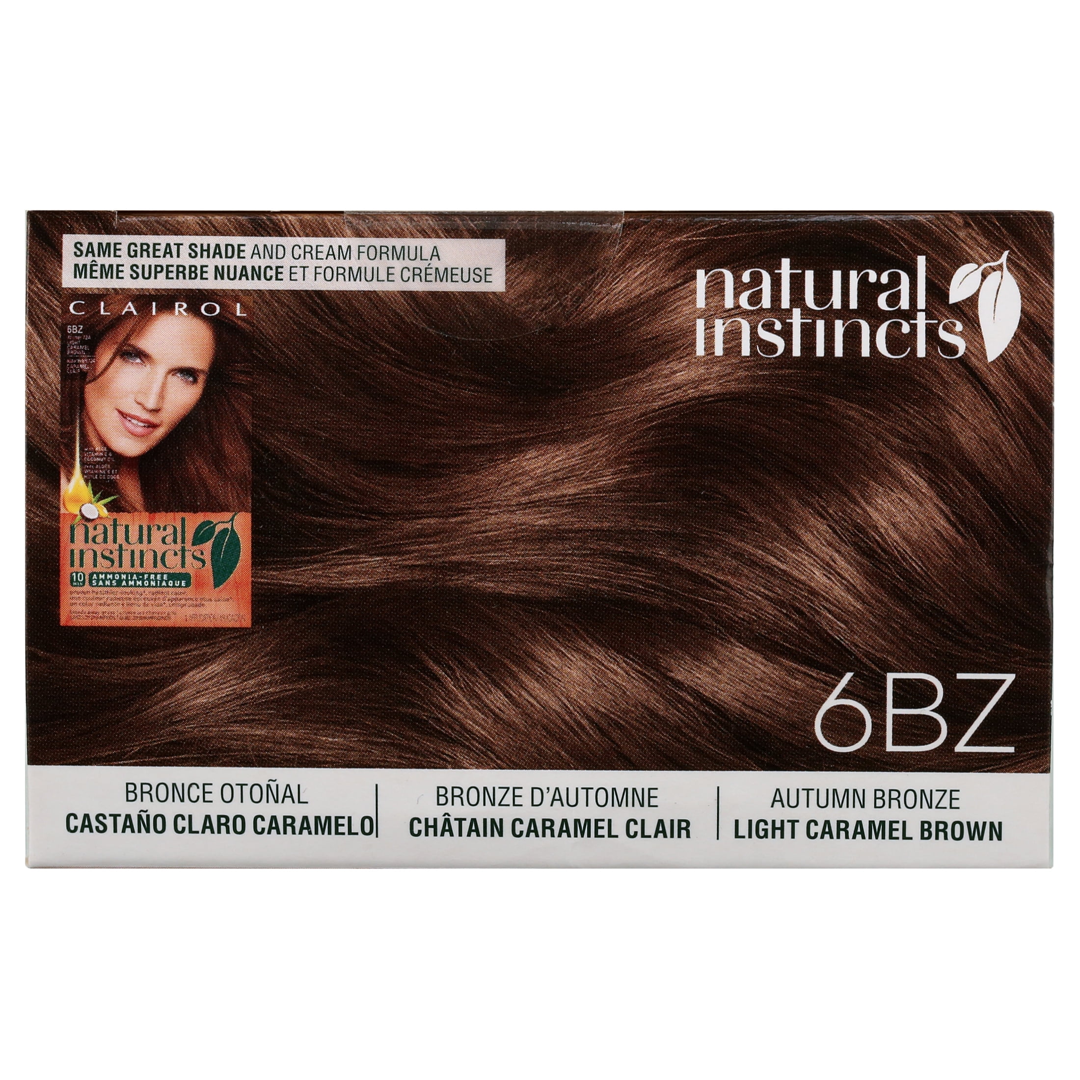 Clairol Natural Instincts Hair Color, 6BZ Light Caramel Brown