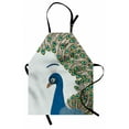 thumbnail image 1 of Peacock Apron, Illustration of Peacock Bird Forming a Frame with Its Feathers Eastern Exotic Fauna, Unisex Kitchen Bib with Adjustable Neck for Cooking Gardening, Adult Size, Multicolor, by Ambesonne, 1 of 4