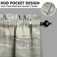 thumbnail image 3 of Gray Abstract Oil Painting Kitchen Curtains - Vintage Tier Cafe Curtains for Bathroom Living RV Rod Pocket Window Drapes 36 Inch 2 Panels Set 28"x36" Window Treatment Tiers, 3 of 4