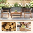 thumbnail image 5 of Gymax 8 Pieces Patio Furniture Set PE Rattan Patio Bistro Set w/ Loveseat, 5 of 10