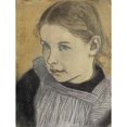 thumbnail image 2 of Eero Järnefelt 19x24 Black Ornate Framed Double Matted Museum Art Print Titled: Girl (1900 - 1937), 2 of 5