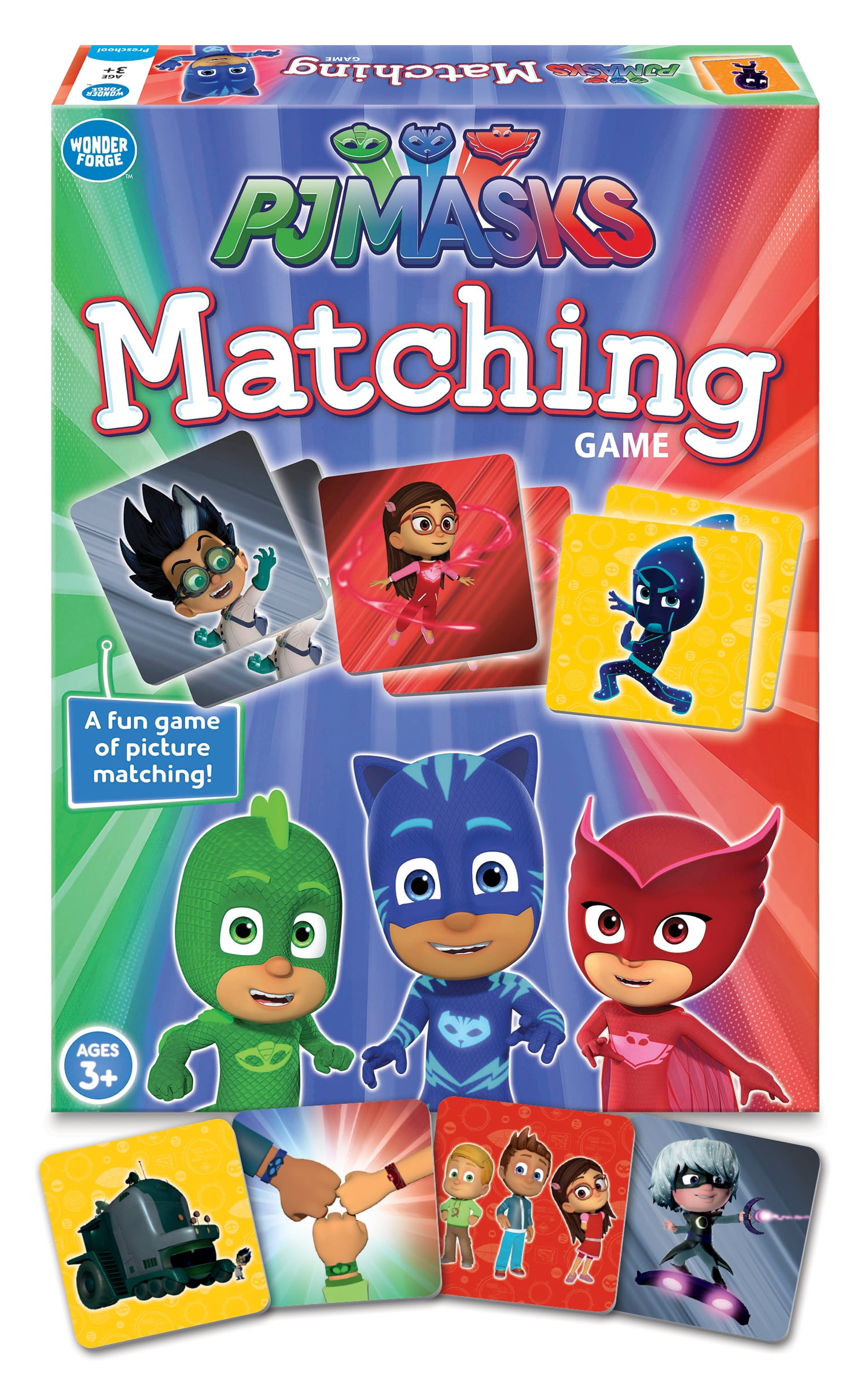 PJ Masks Characters Matching Card Game Fun Learning Memory Skills Educational 