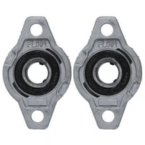 2X FL001 Zinc Alloy 12mm Bore Self Aligning Pillow Block Bearing Flange
