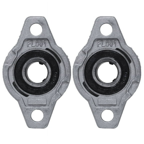 2X FL001 Zinc Alloy 12mm Bore Self Aligning Pillow Block Bearing Flange