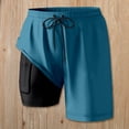 thumbnail image 2 of Womens Swim Shorts with Compresssion Liner 2026 Summer Casual Elastic Waist Leopard Print Board Shorts with Pockets Beachwear, 2 of 4