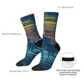 thumbnail image 4 of Gukieu Palm Trees Print Contrast Color Mid-calf Socks, Sweat-wicking Athletic Socks, Unisex Clothing Accessories, 4 of 6