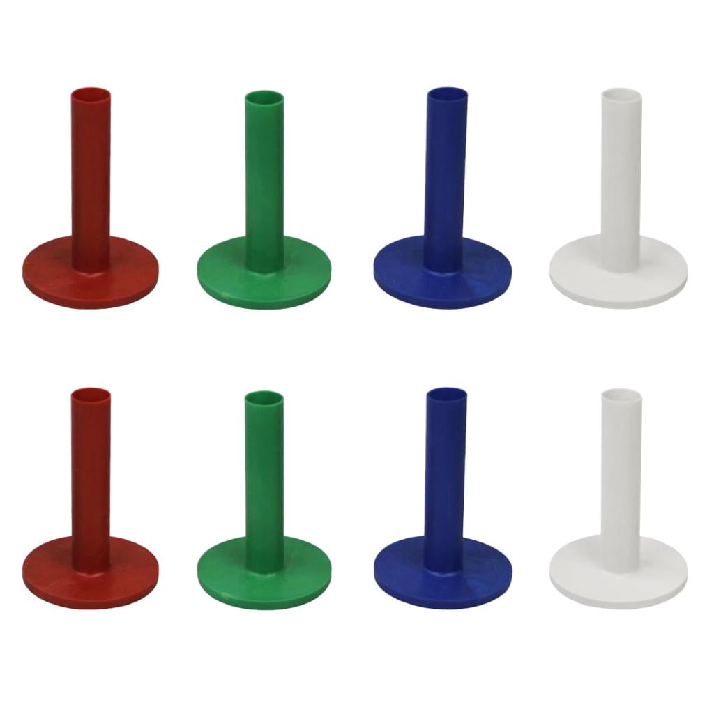 Dualoai 8 Pieces of Rubber golf professional tees Holder Range Driving Practice Mat Size 78mm