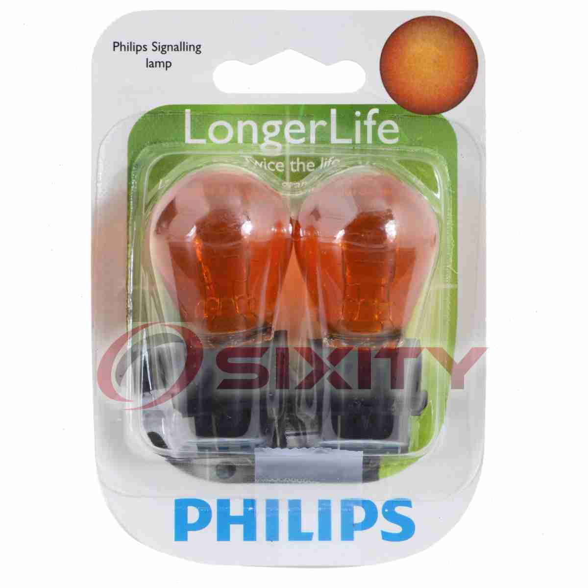 Philips Longerlife Miniature 3157Nall, Amber, Push Type, Always Change In Pairs!