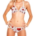 thumbnail image 2 of Valentine's Day Love Stylish Bikini Set with Detachable Sponge and Adjustable Strap, Two-Pack Swim Suits for Beach and Pool Parties, 2 of 6