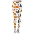 thumbnail image 4 of Thanksgiving Turkey Pumpkin Maple Print High Waisted Tight Fitting Comfortable Sports Leggings For Women plus Leggings plus Size Leggings 2xl Women's Boy Shorts Underwear Crazy Yoga plus Size Womens, 4 of 4