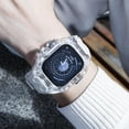 thumbnail image 5 of Transparent Rugged Case with Band Compatible with Apple Watch Series 10 46mm Bands, Luxury Crystal Clear Military Protective Cover Bumper Tactical for iWatch Series 10 46mm Strap (Black Black, 46mm), 5 of 6