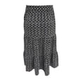 thumbnail image 4 of Falda George para Mujer Larga con Elástico en Cintura Estampado Rombos Negro Talla M, 4 of 4
