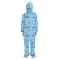 thumbnail image 3 of Police Cars Pattern One Piece Pajamas Soft Jumpsuit Cozy Sleep and Play Romper Zipper and Pockets 12Y-13Y, 3 of 8