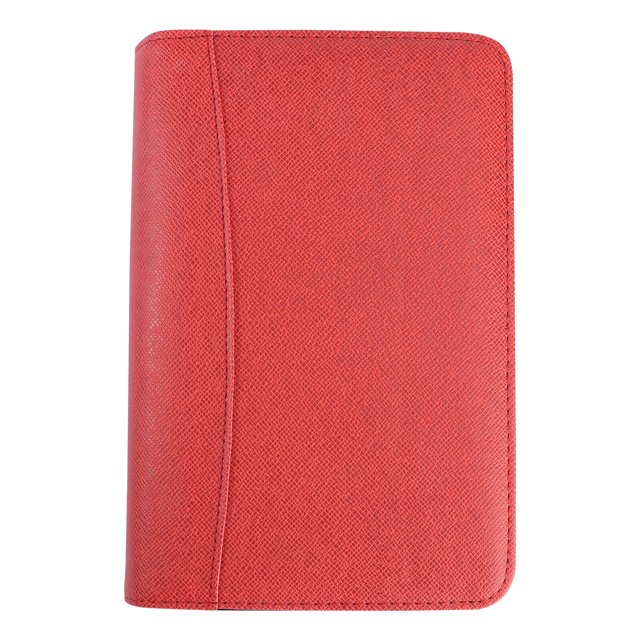 MasteelfCA PU Leather Cover A6 Zipper Notebook Loose-Leaf Business Notepad With Calculator (Red)
