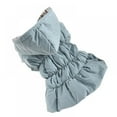 thumbnail image 2 of Dog Pet Warm Dress Hoodie Floral Bubble Skirt Girl Dog Cat Winter Coat Outfit Clothes, Blue, XS, 2 of 10