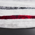 thumbnail image 3 of SAFAVIEH Skyler Elouise Geometric Striped Area Rug, Ivory Grey/Red, 6'7" x 6'7" Round, 3 of 7