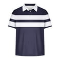 thumbnail image 3 of Felirenzacia Big and Tall Men’s Performance Polo Shirt, Short Sleeve Moisture Wicking Quick Dry Golf Shirt, Navy,5XL, 3 of 6