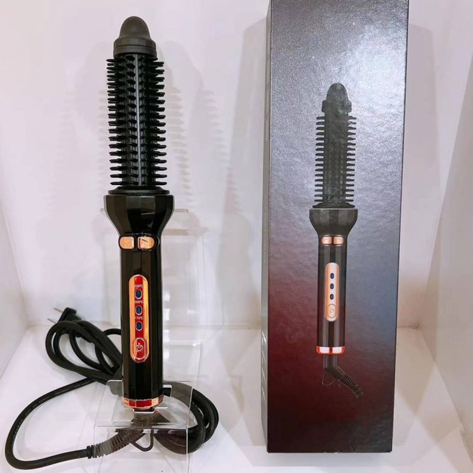 2 In 1 Hair Dryer Brush Automatic Rotating Roller Hot Air Styler Tourmaline Ceramic Heating Curling Automatic Rotating Curling New Big Curling Curling