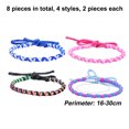 thumbnail image 2 of Pulsera tejida de 8 piezas, pulsera de cuerda de la suerte, pulseras, pulseras ajustables, para mujeres y hombres, estilo: estilo 1;, 2 of 5