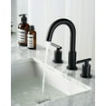 thumbnail image 2 of Wowow 8 in. Widespread Double Handle Bathroom Faucet with Pop-Up Drain Kit and Supply Lines Included in Gold, 2 of 8