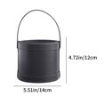thumbnail image 3 of Handheld Leather Bucket Flower Box Round Handheld Gift Box Korean Style Flower Arrangement Bucket, 3 of 6