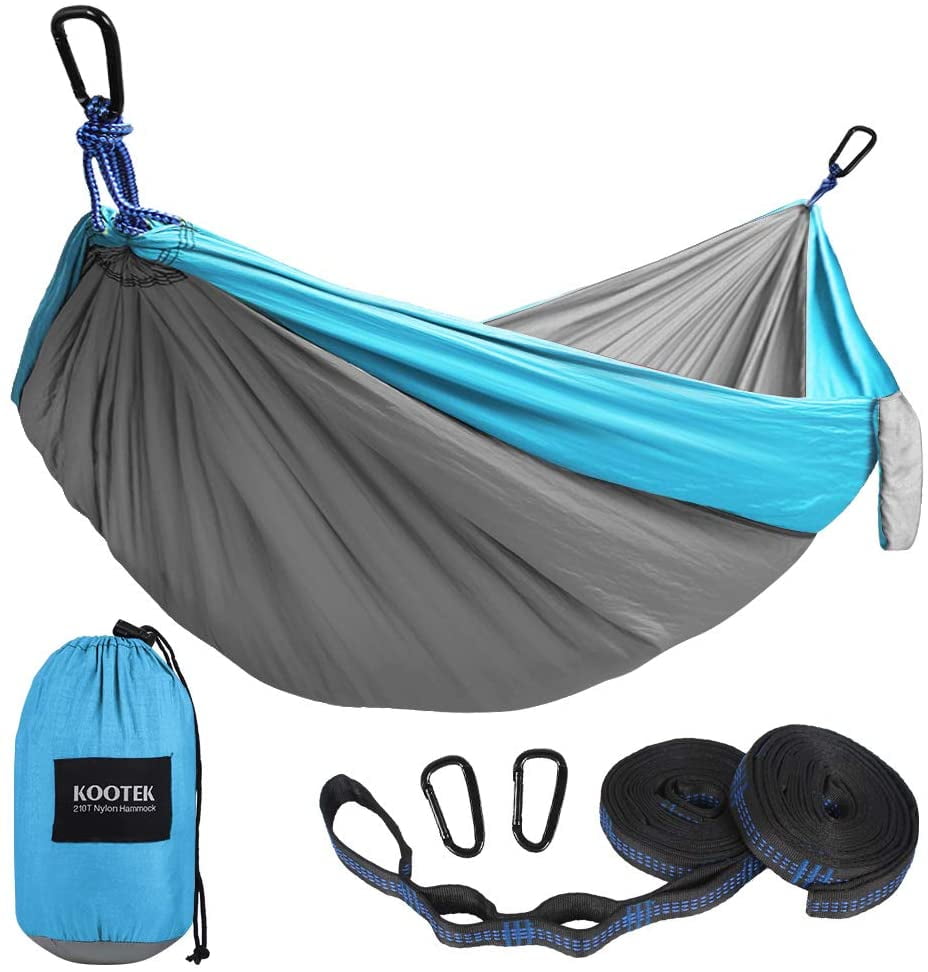 Patio Beach Hiking Travel XQ Hammock Camping Double & Single Portable Hammocks with Tree Straps Lightweight Nylon Parachute Hammocks for Backpacking Backyard