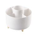 thumbnail image 1 of 360° Rotating Makeup Organizer - Makeup Brush Holder with 5 Compartments for Cosmetics Jewelry for Dressing Table Bedroom Office Supplies Storage, 1 of 5