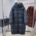thumbnail image 4 of Chaqueta larga de plumón de pato para mujer, abrigos de otoño e invierno, abrigo acolchado con capucha, parkas de alta gama, parka impermeable, moda, 2024, 4 of 4